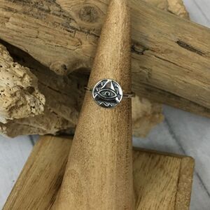 Eye OF Providence Sterling Silver Toe Ring Midi Ring